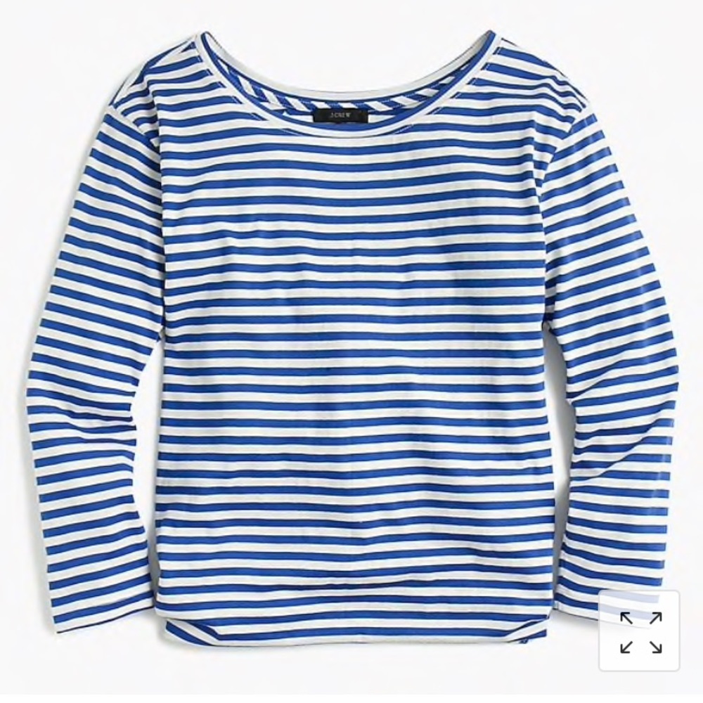 EUC JCrew twist-back, striped shirt SZ Small